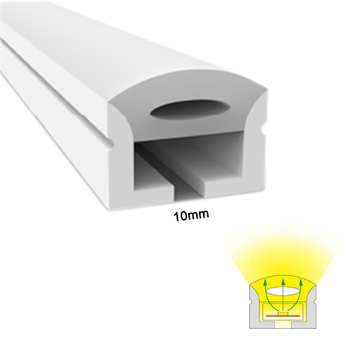 Flex Silicone LED Strip Diffuser Channel With Curved Top 120° Top Emitting 20*16mm